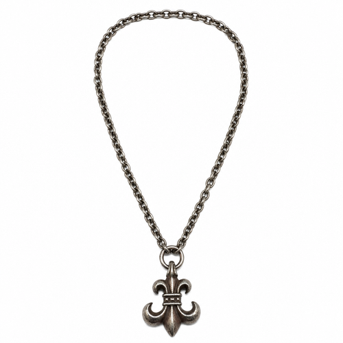 Pendant Fleur De Lys + Paper Chain | Chrome Hearts