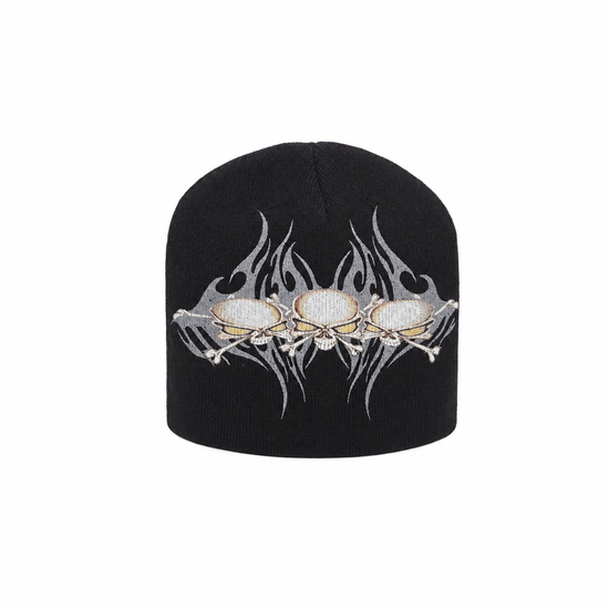 Beanie Tribal Skullz 2 Black | Hellstar