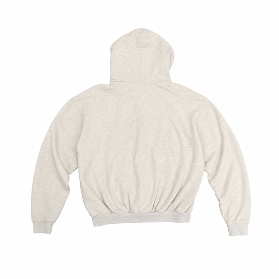 Zip Hoodie HStar Tattoo Logo Oatmeal | Hellstar