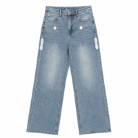 Jeans Blue Rhinestones | Maison Guava