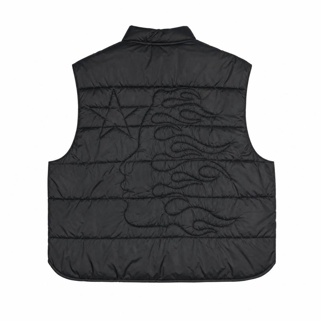 Puffer Sleeveless Black | Hellstar, view 2