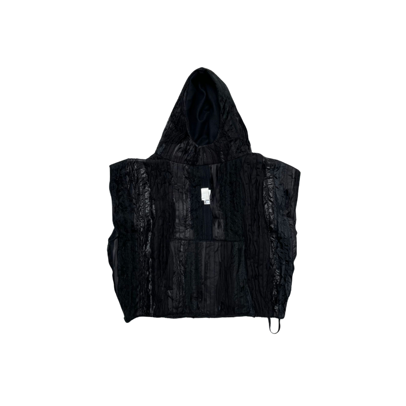 Hoodie OUTRENOIR sans manche Texture Black