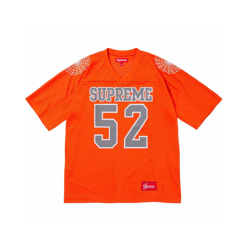 Supreme Spiderweb Football Jersey 'Orange'