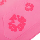 Hoodie Mono Cotton Wreath Neon Pink | Denim Tears