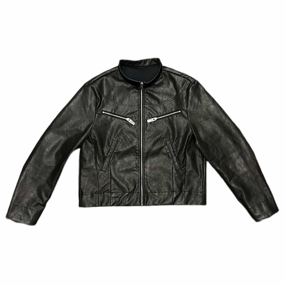 QAOS® Leather Jacket QUIROZ in Black