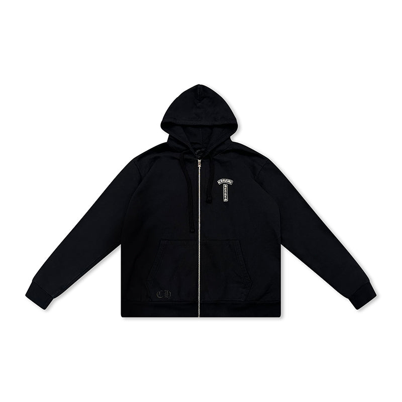 Zip Hoodie T Logo FU Shoulder  | Chrome Hearts