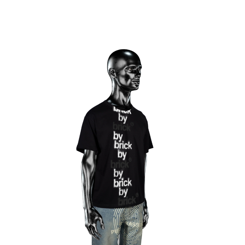 T-shirt Brick By Brick℗ T-shirt - Black | Pierre Bassene