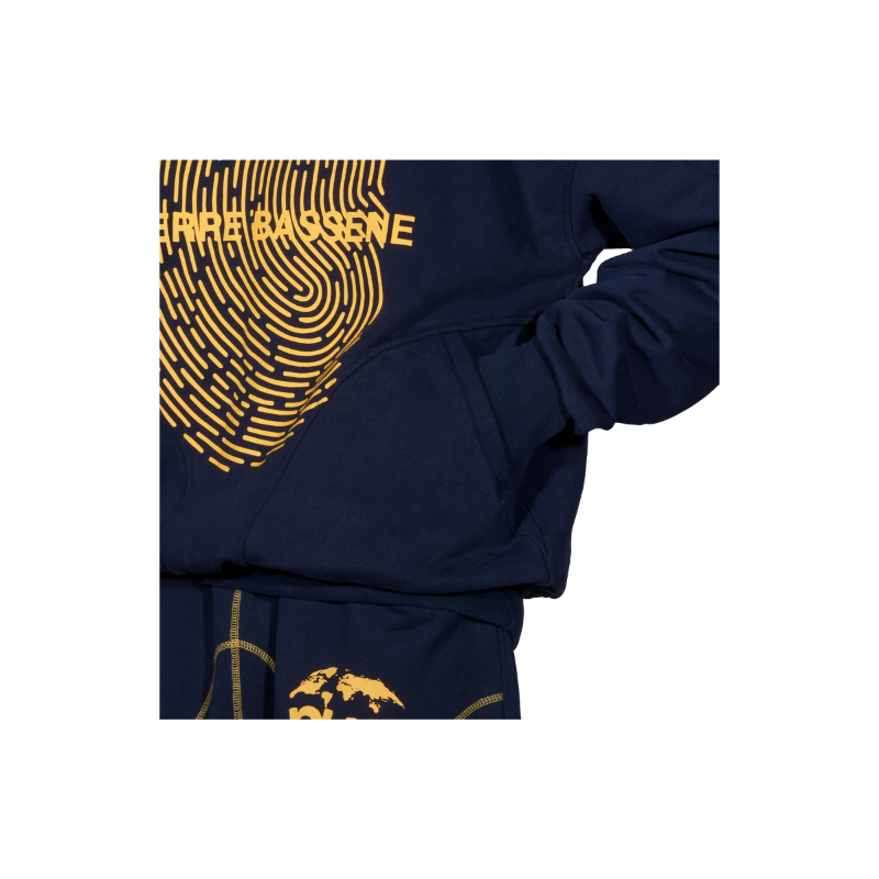 Hoodie UNI Fingerprint Hoodie℗ - Navy | Pierre Bassene