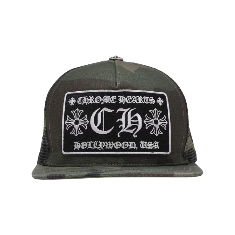 Chrome Hearts CH Hollywood Trucker Hat Camo