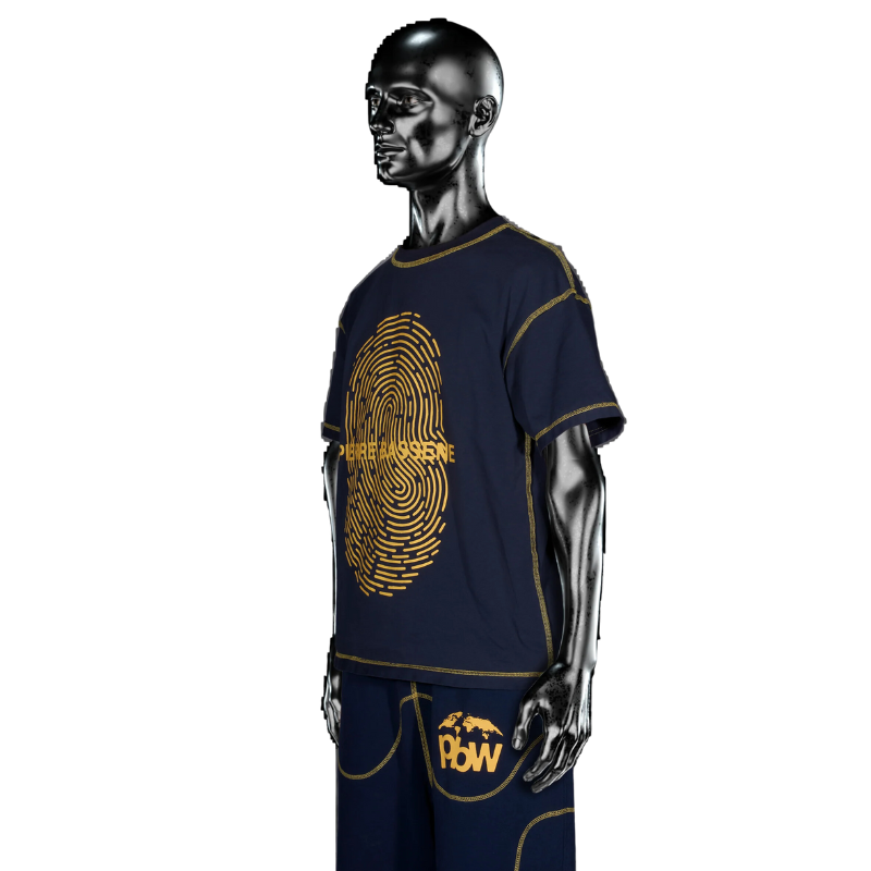T-shirt Fingerprint Navy℗  | Pierre Bassene