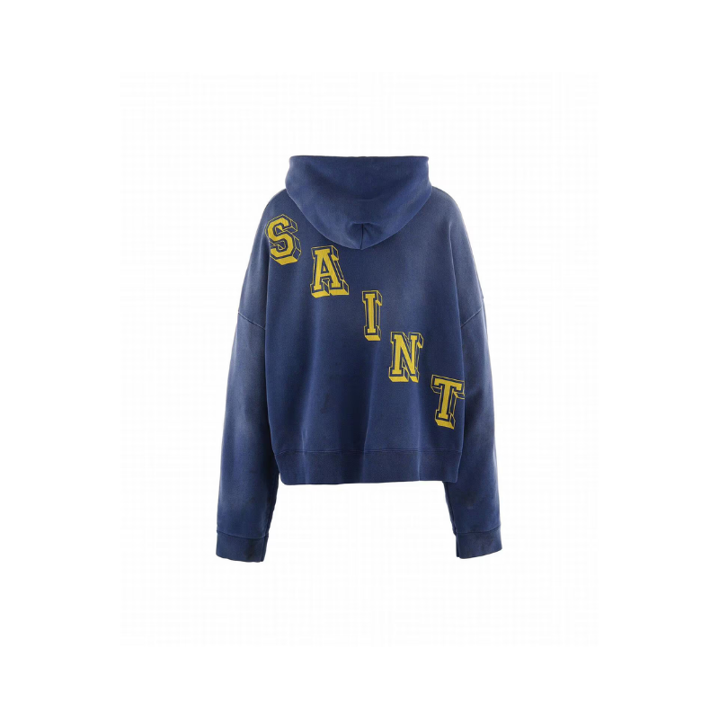 Hoodie Navy/Yellow | Saint Michael