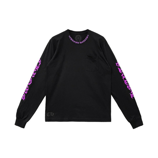 Longsleeve Black Purple Neck | Chrome Hearts