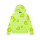 Hoodie Mono Cotton Wreath Neon Green | Denim Tears