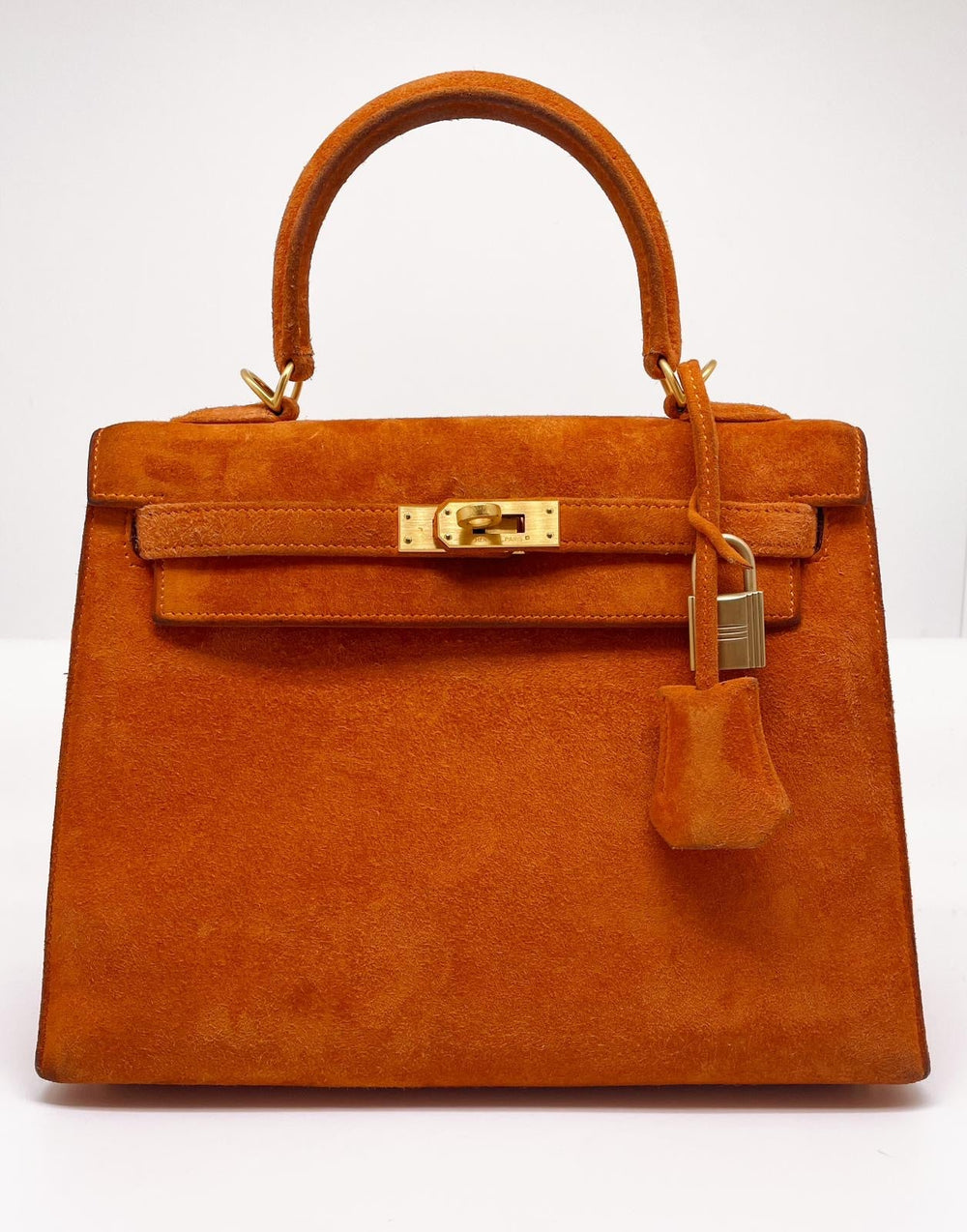 Sac a main HERMES Kelly 25 cm en veau Doblis