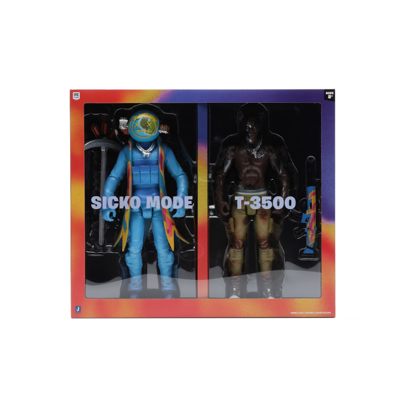 Collectible Cactus Jack Fortnite 12" Action Figure Duo Set | Travis Scott