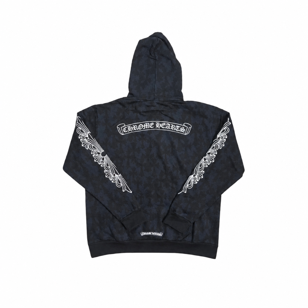 Hoodie Plus Cross All Over Print  | Chrome Hearts