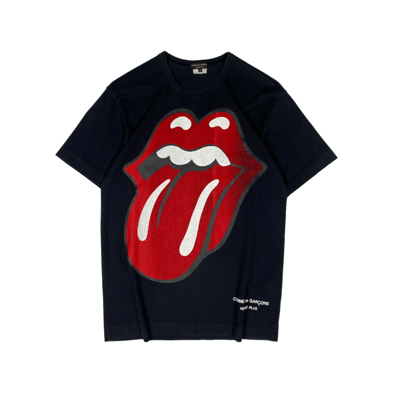 CDG Homme Plus Black Rolling Stone Tee