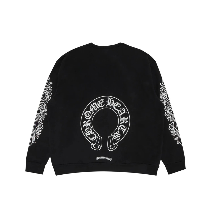 Crewneck Floral Black | Chrome hearts