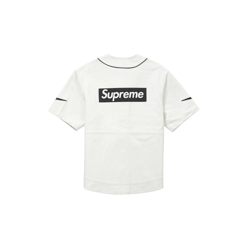 Jersey Baseball leather NIKE x SUPREME White