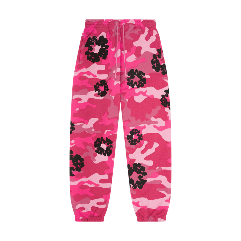 Joggers Pink Camo Cotton Wreath | Denim Tears