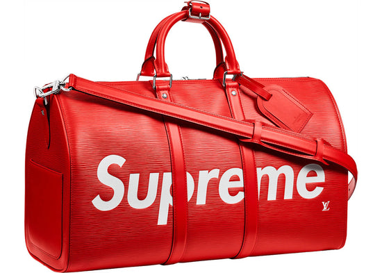 Duffle Bag Keepall Bandouliere Epi 45 Red | Louis Vuitton x Supreme