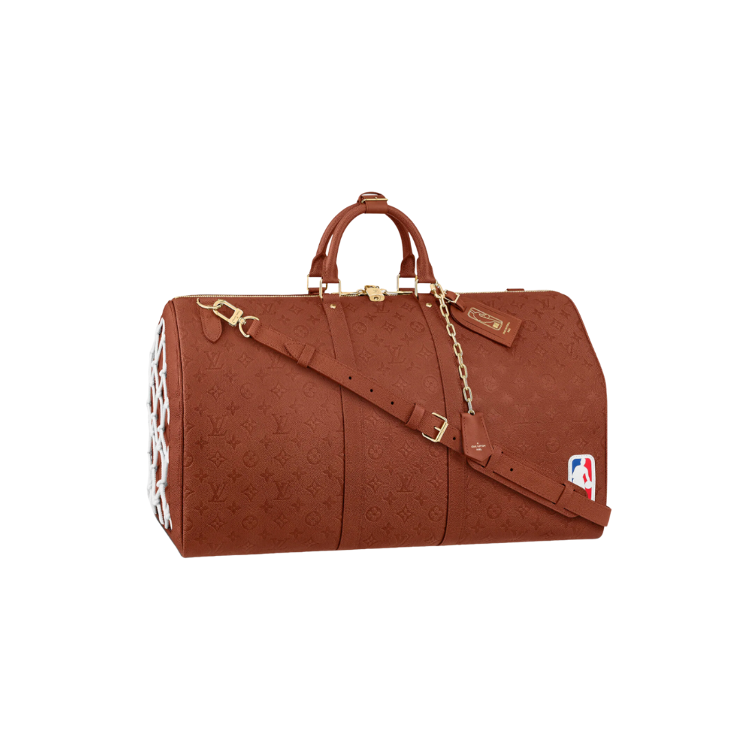 Keepall LOUIS VUITTON x NBA 55 Monogram Ball Grain Leather Brown