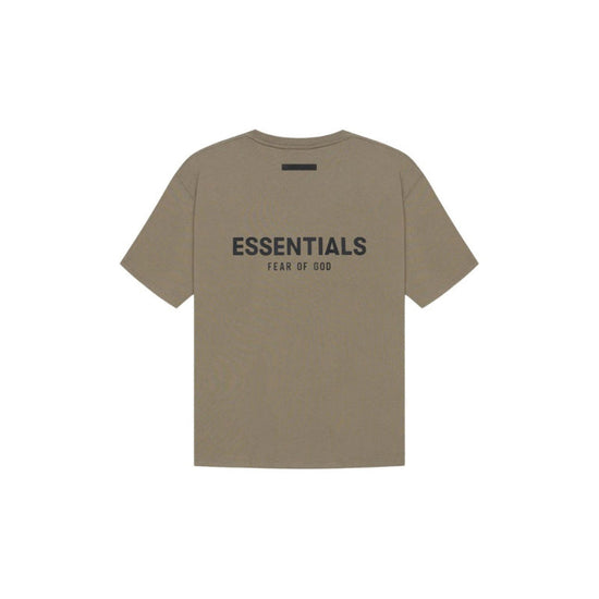 T-shirt Taupe Black Logo | Essentials