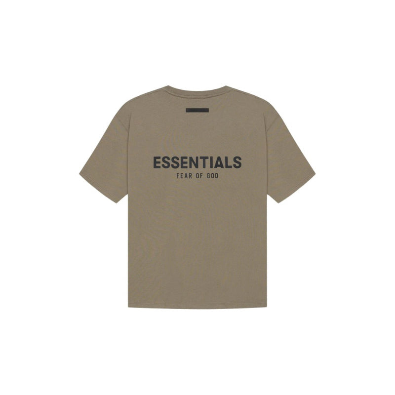 T-shirt Taupe Black Logo | Essentials