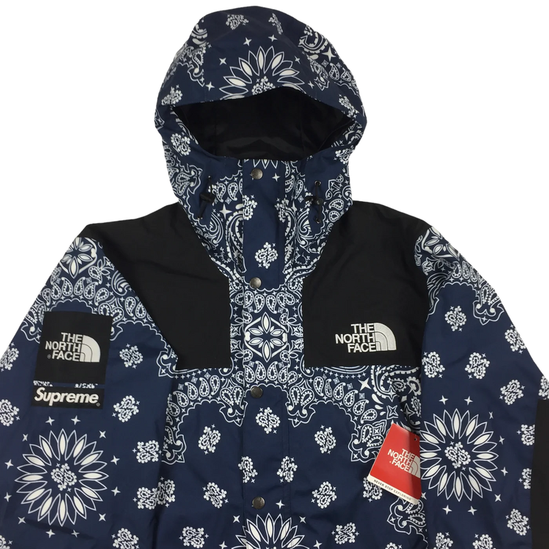 2014 Supreme x The North Face Navy Bandana Mountain Light