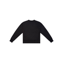 Pull ras du cou noir avec logo fleuri | StudioPolyvalent