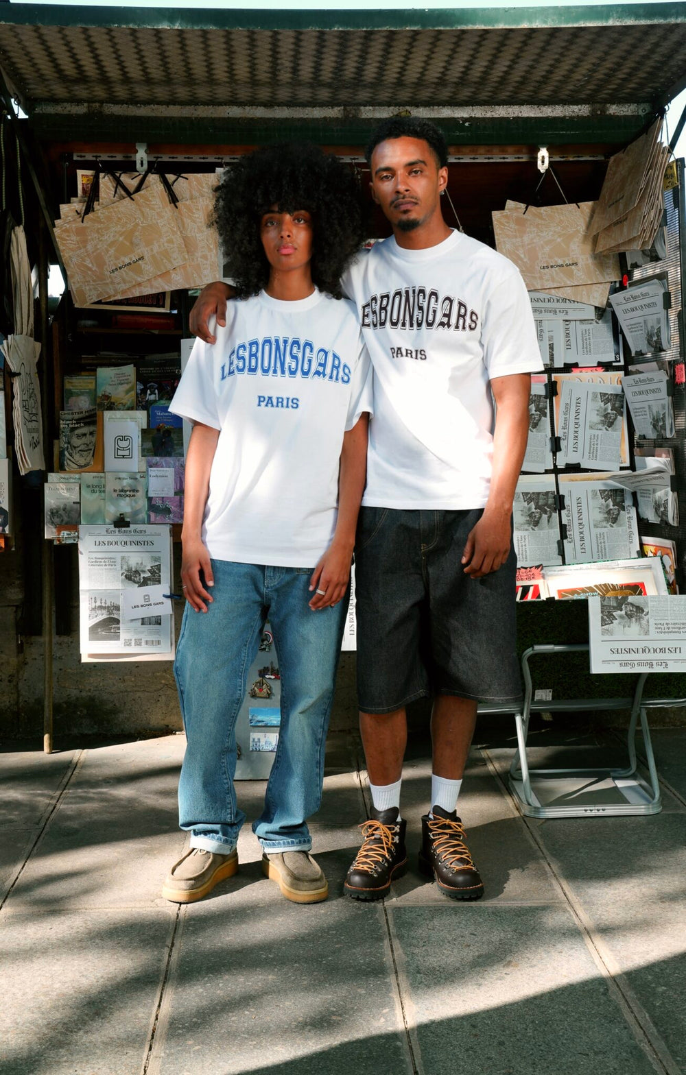 T-Shirt LES BONS GARS Logo College Bleu