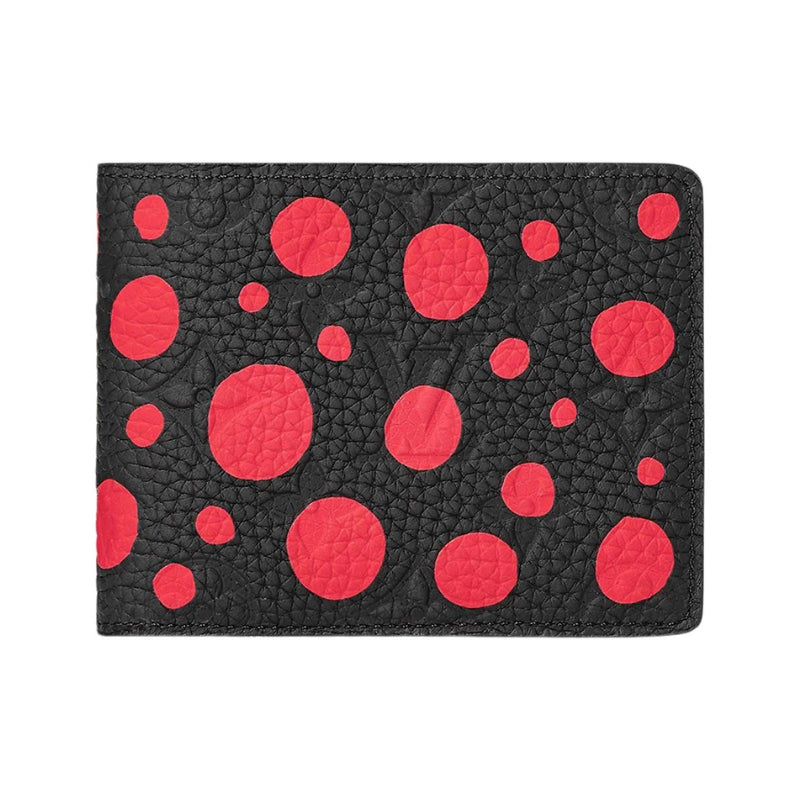 Wallet LOUIS VUITTON Kusama Black leather Red circles