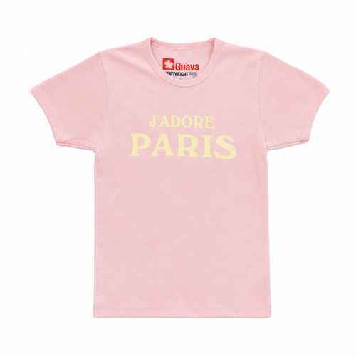 Baby Tee J'adore Paris Cream & Pink | Maison Guava