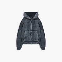Zip Hoodie Acid Black | Reternity