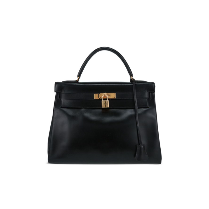 Sac HERMES Kelly 32 noir 1988