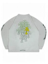 Longsleeve White Green Cemetery Cross White | Chrome Hearts