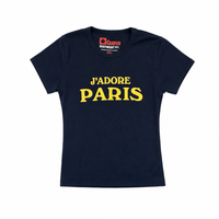 Baby Tee J'adore Paris Navy Yellow | Maison Guava
