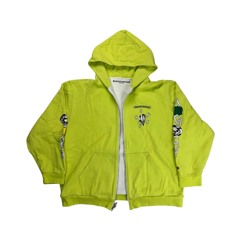 Zip Hoodie  Matty Boy Link 'Lime Green' | Chrome Hearts