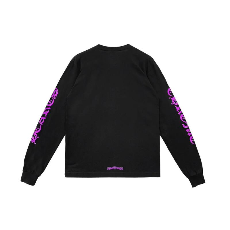 Longsleeve Black Purple Neck | Chrome Hearts
