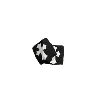 Collectible Wrist Band Black Cross Patch White | Chrome Hearts