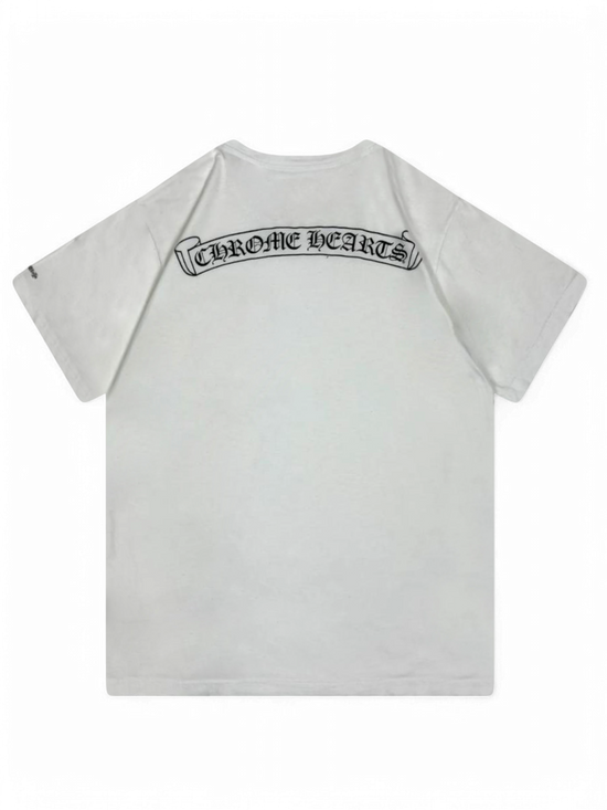 T-shirt White Spellout Logo Vintage | Chrome Hearts