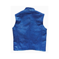 Leather Jacket Leonpardine Blue | Malgré Lui