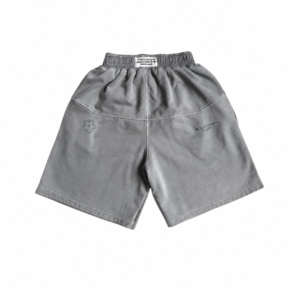 Shorts Double Stitched Stone Grey | Maison Guava