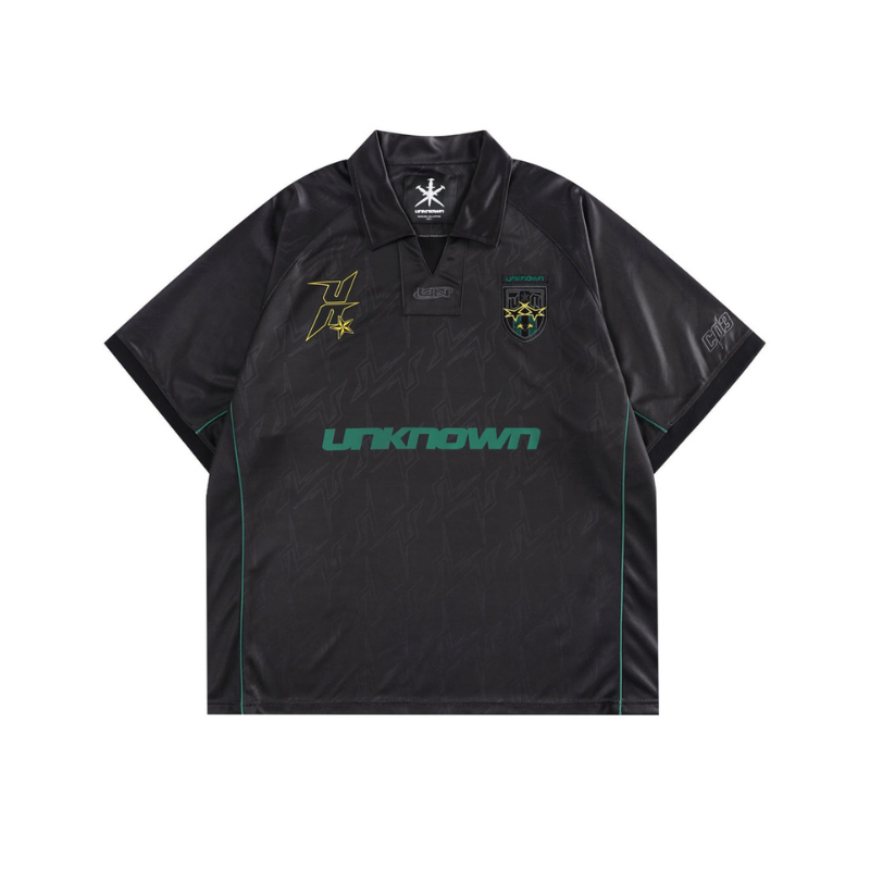 UNKNOWN Black Footy Top