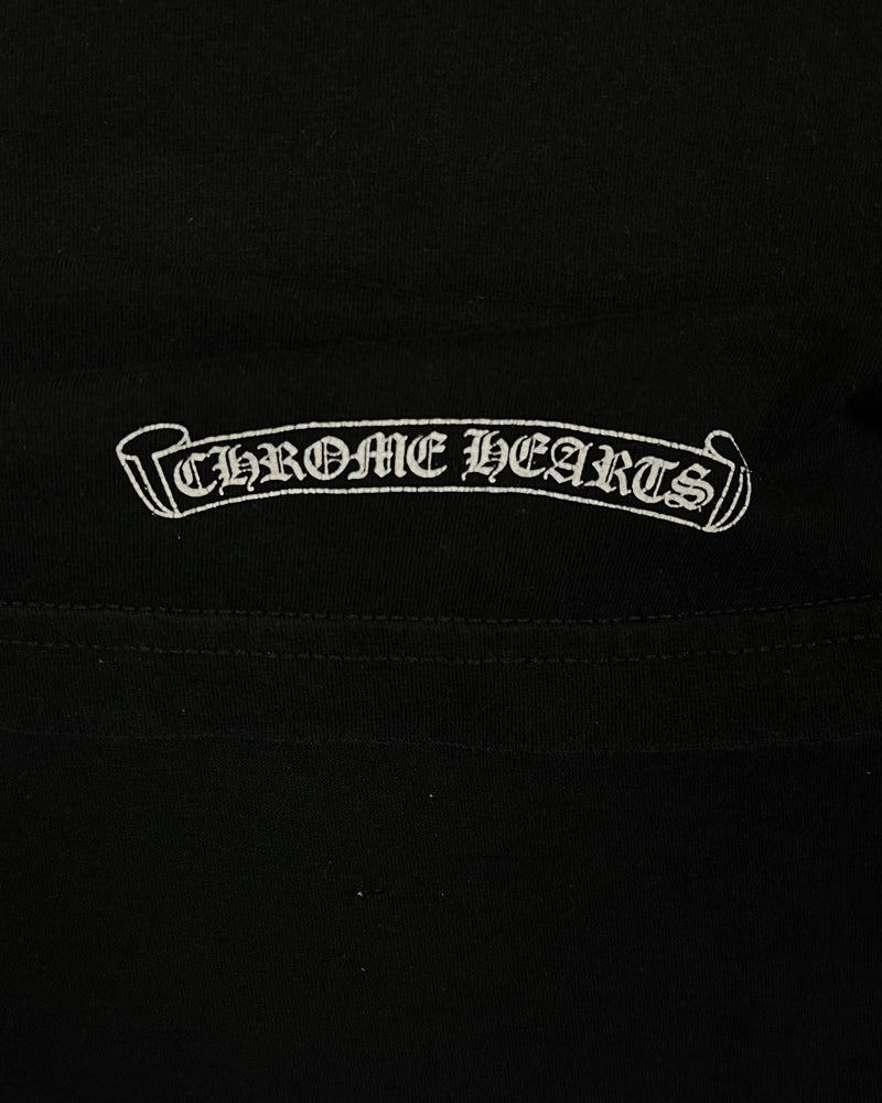 Chrome Hearts Black Vertical Logo Tee Vintage