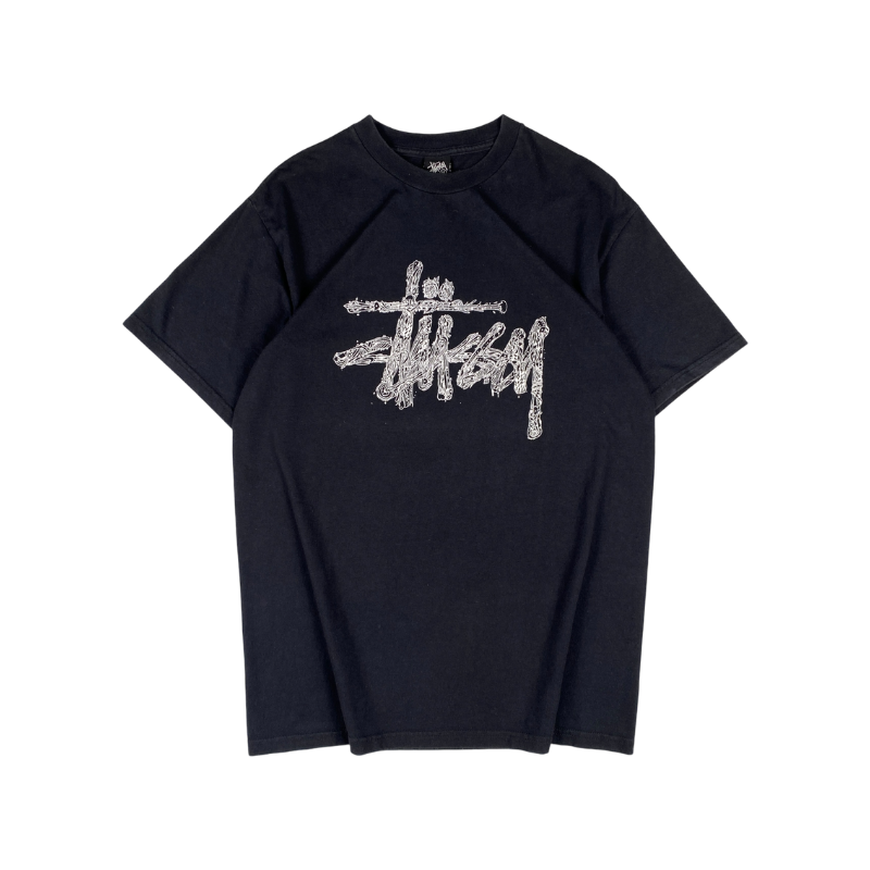 Stussy Black White Logo Tee