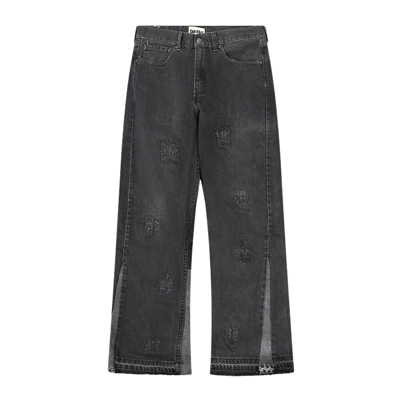 Jeans Worked Sashiko/Distressed Denim #138 | Club D'art Sauvage