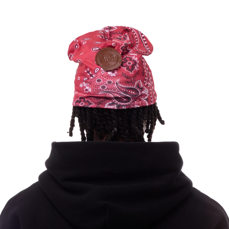 Beanie Big Skull  Red Bandana  | ABELA023