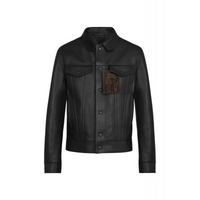 Leather Jacket Leather Denim Black | Louis Vuitton