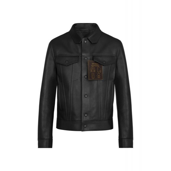 Leather Jacket Leather Denim Black | Louis Vuitton